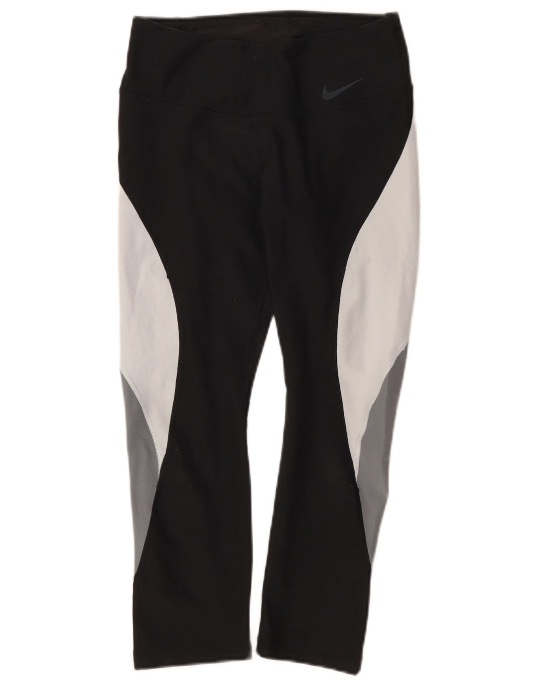 Nike Legging Capri Dri Fit pour femme UK 10 Petit Noir Polyester Colorblock