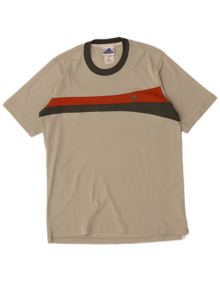 Adidas T-shirt pour homme en polyester color block beige moyen