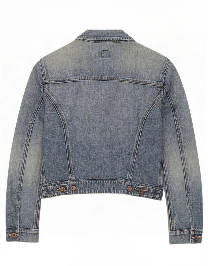 Gap Veste en jean courte pour femme UK 10 Petit coton bleu