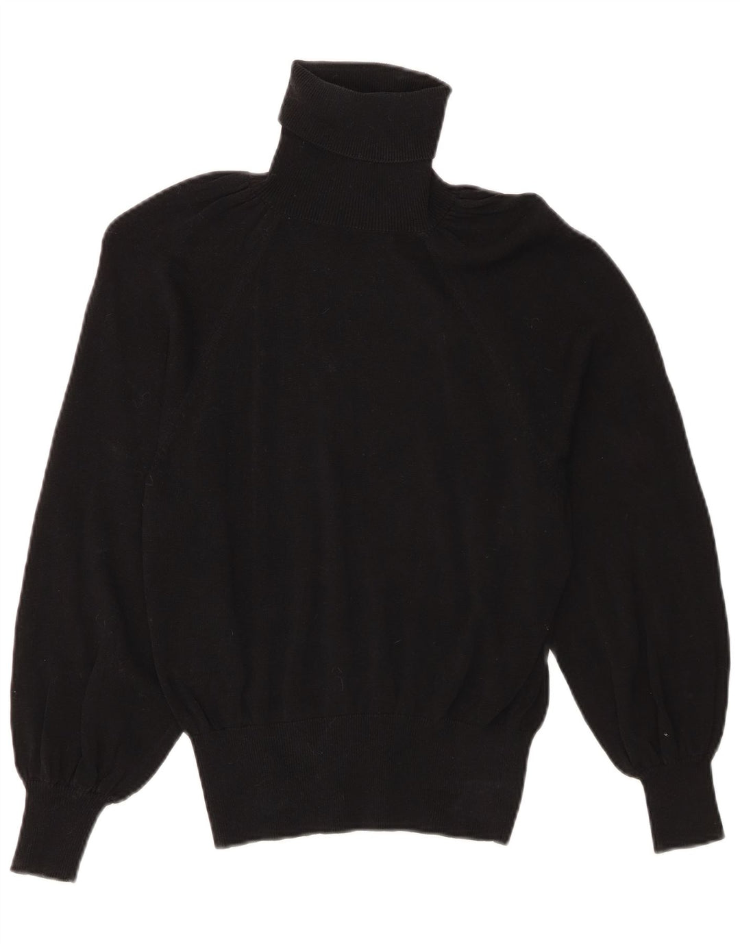 Zara Pull col roulé pour femme UK 10 Petit Lyocell Noir