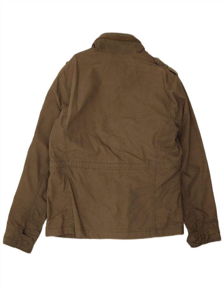Superdry Veste militaire pour homme UK 40 Large Kaki Coton