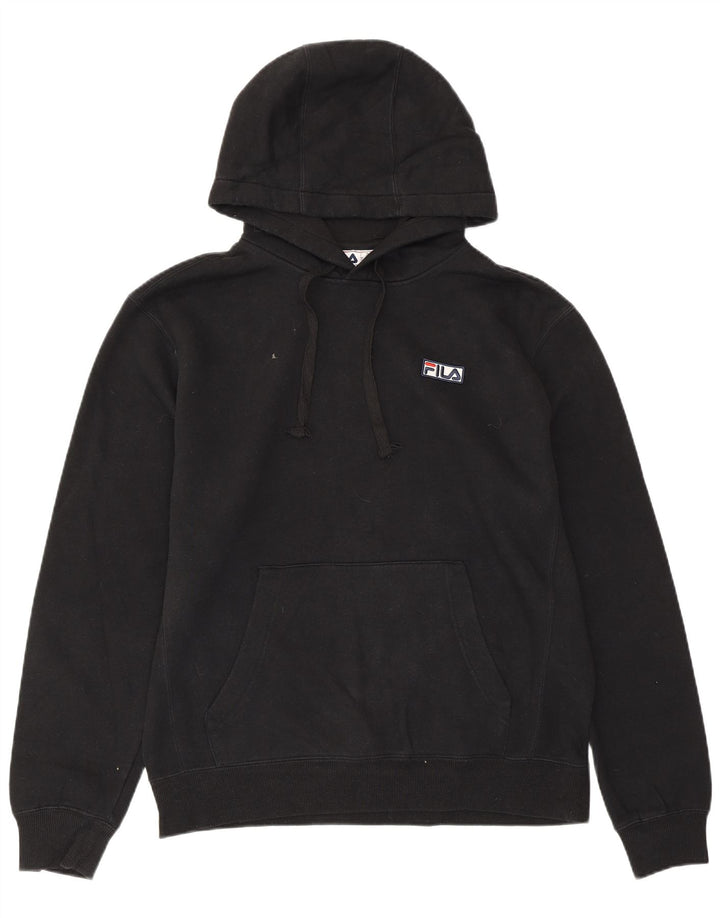 FILA Pull à capuche pour homme en coton noir moyen