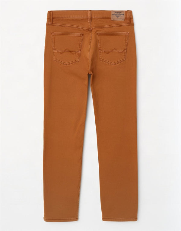 Wrangler Pantalon décontracté droit pour homme W33 L30 Marron Coton