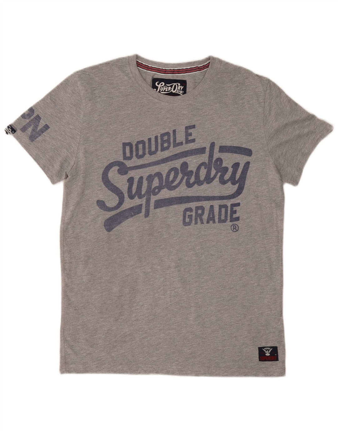 SUPERDRY T-Shirt Graphique Homme Gris Moyen Polyester