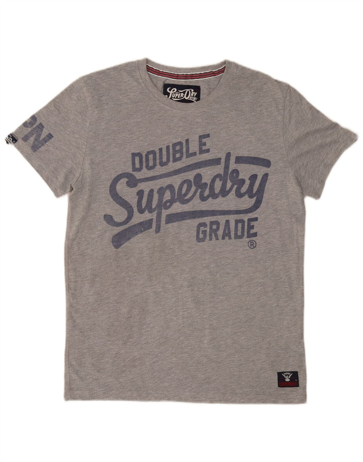SUPERDRY T-Shirt Graphique Homme Gris Moyen Polyester