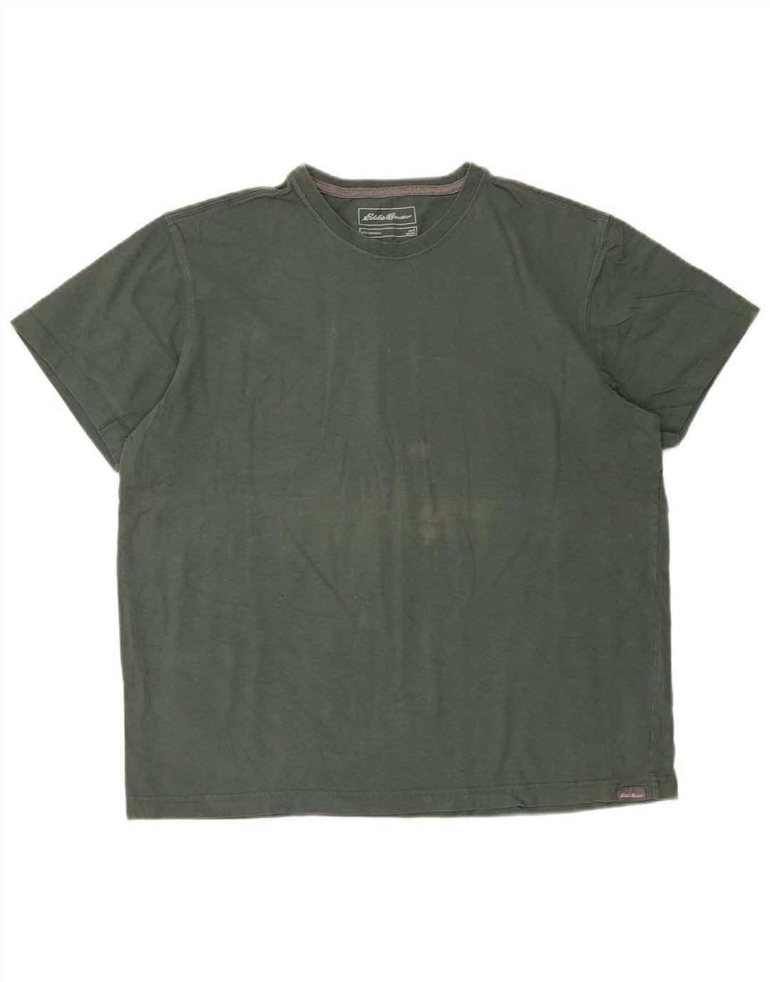 EDDIE BAUER Mens T-Shirt Top Large Khaki Cotton