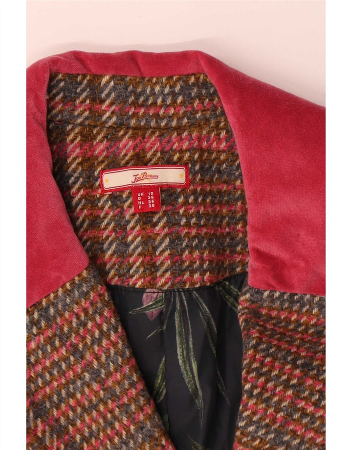 Joe Browns Manteau Femme UK 10 Petit Marron Plaid Polyester