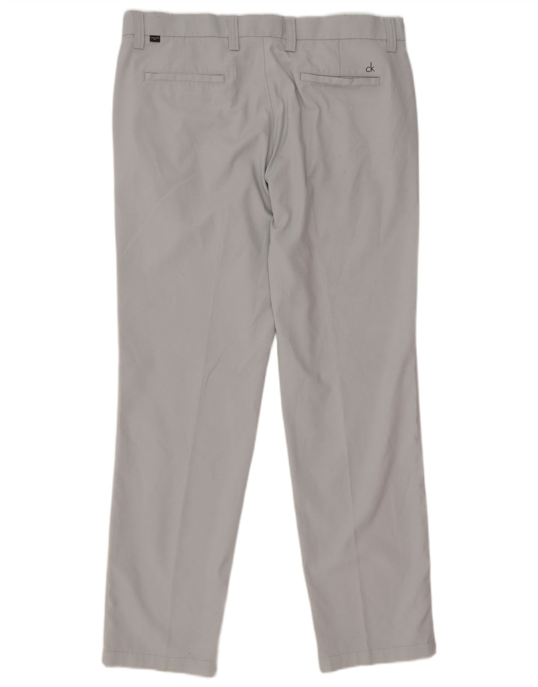 Calvin Klein Pantalon décontracté droit pour homme W36 L31 Gris Polyester