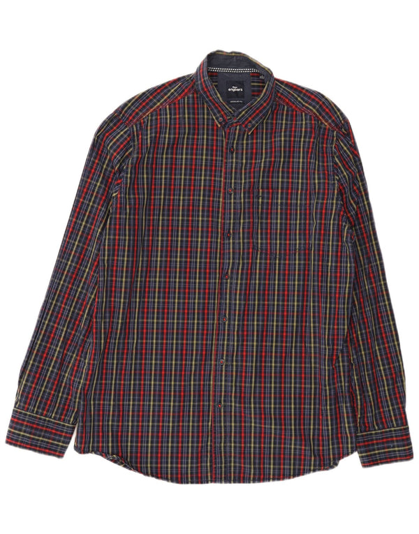 Engbers Chemise Regular Fit Homme Taille 41/42 Grand Coton à Carreaux Multicolore