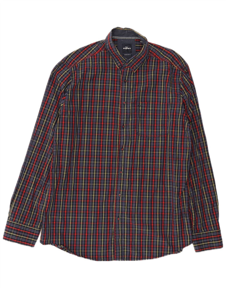 Engbers Chemise Regular Fit Homme Taille 41/42 Grand Coton à Carreaux Multicolore