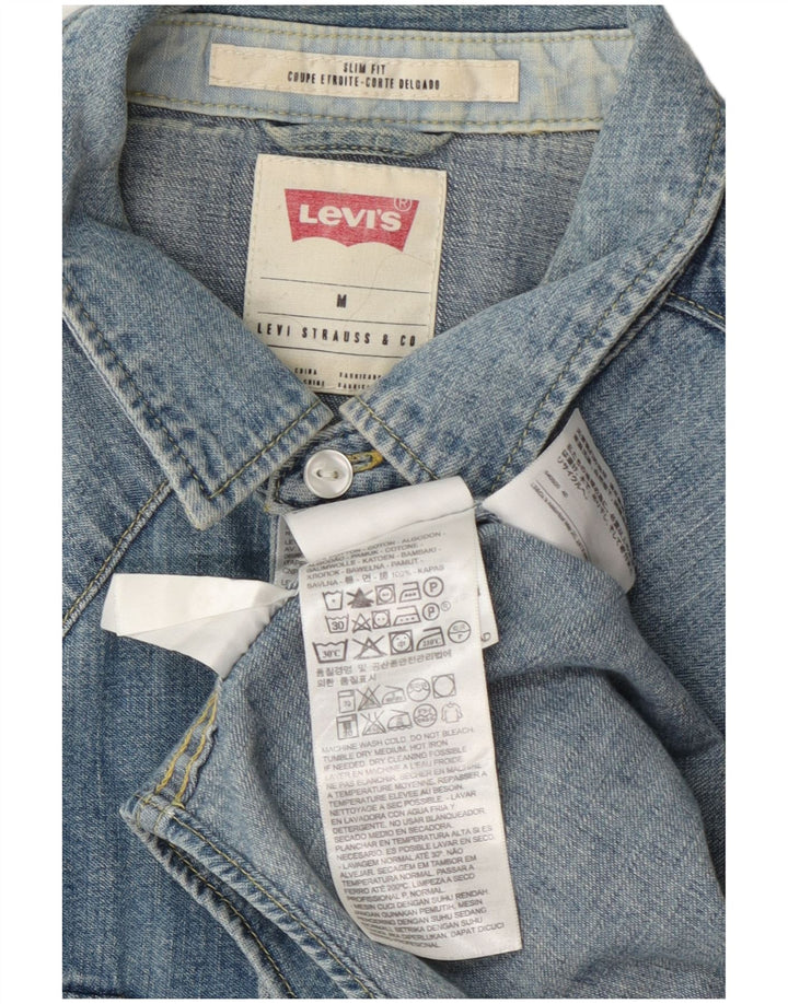 Levi's Chemise en Jean Slim Fit Homme Bleu Moyen Coton