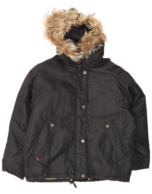 Slam Veste matelassée surdimensionnée à capuche pour femme UK 14 Medium Black Nylon