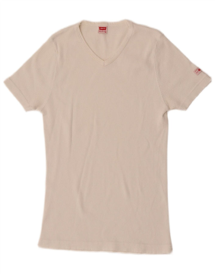 Levi's T-Shirt Femme UK 12 Blanc Moyen Coton