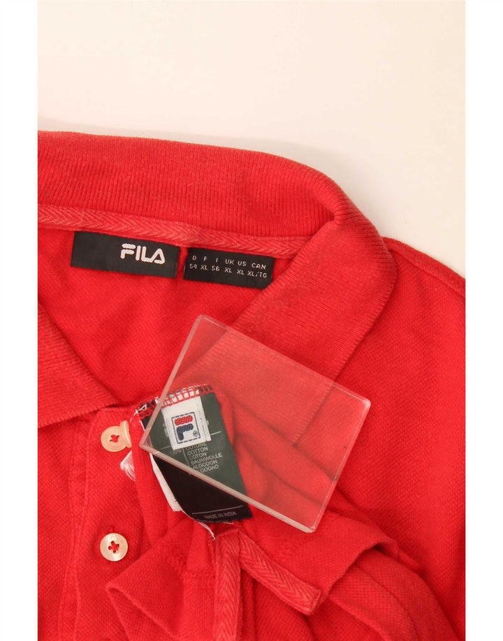 Fila Polo Homme XL Rouge Coton