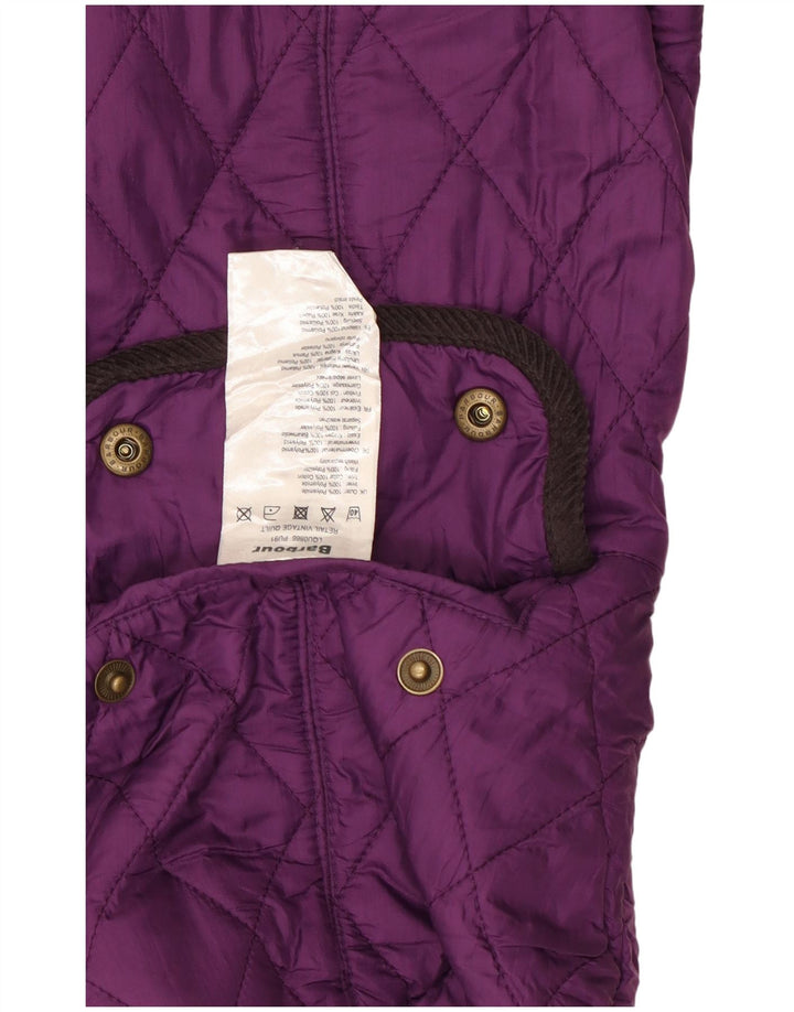 Veste matelassée Barbour pour femme UK 12 Polyester color block violet moyen