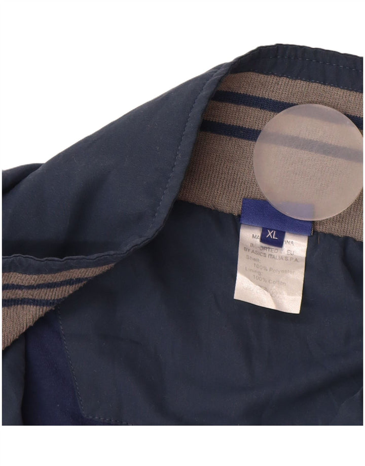 ASICS Veste de survêtement pour homme XL Bleu marine Colorblock Polyester