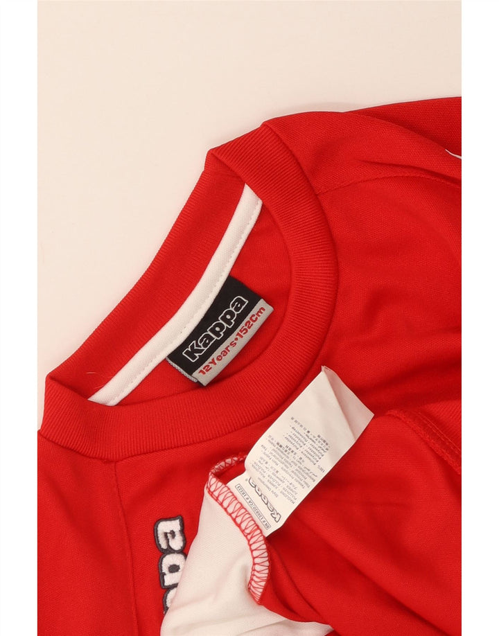 Kappa Sweat-shirt graphique pour garçon 11-12 ans Rouge Colorblock Polyester