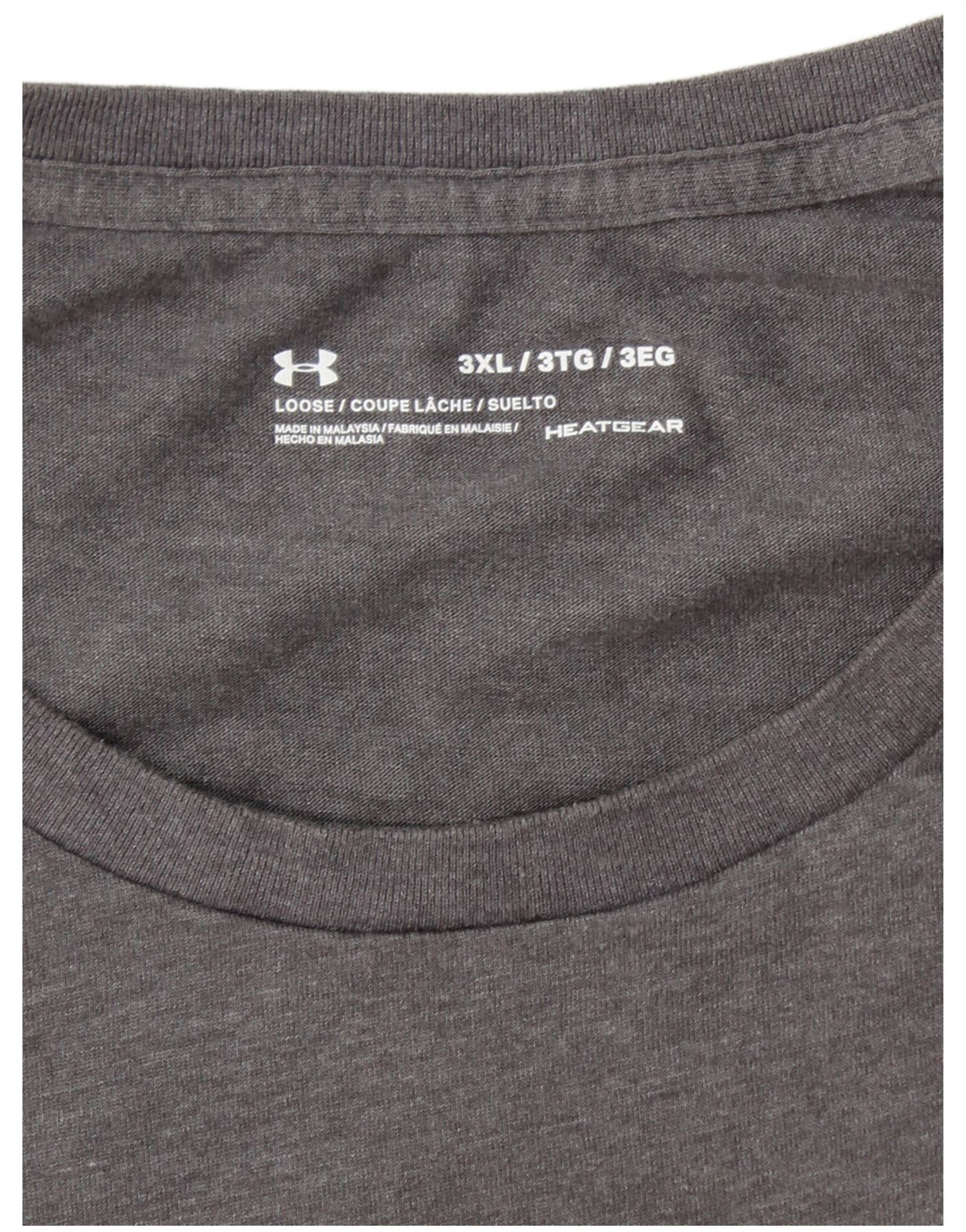 UNDER ARMOUR T-shirt graphique Heat Gear pour homme 3XL Gris rayé
