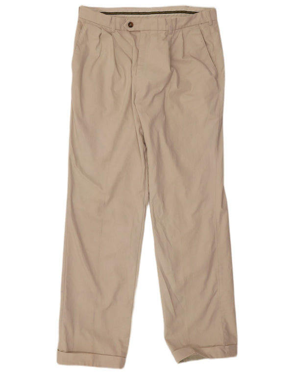Marks & Spencer Pantalon de costume pour homme W34 L31 Beige Coton