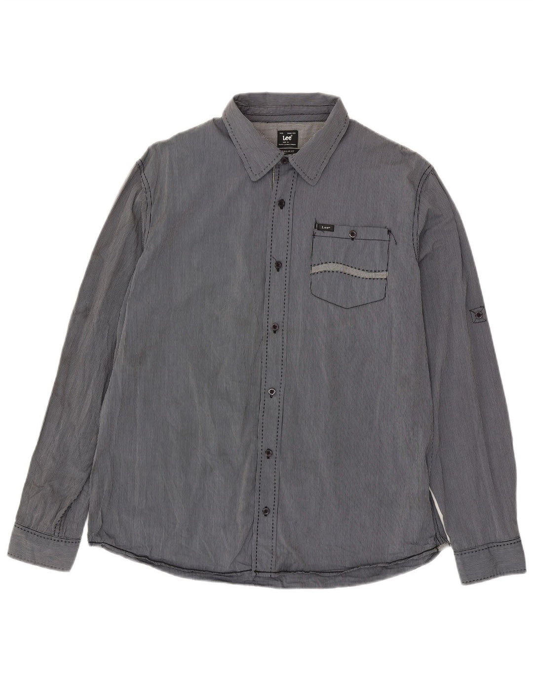 Lee Chemise coupe classique XL en coton à fines rayures pour homme