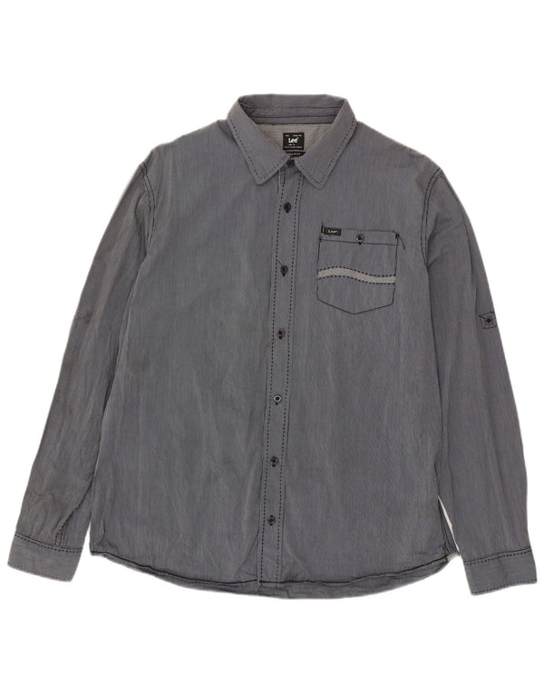 Lee Chemise coupe classique XL en coton à fines rayures pour homme