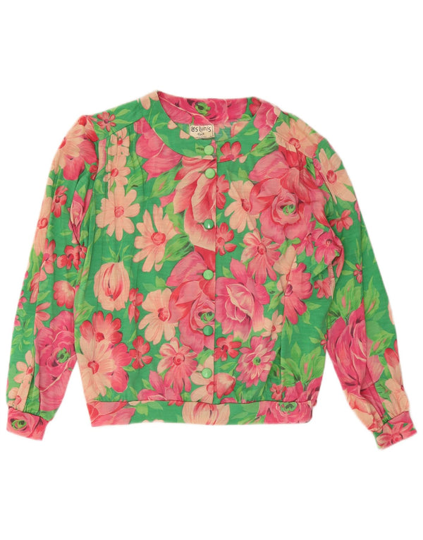 Les Lunis Femme Chemisier Oversize IT 44 Medium Multicolore Floral