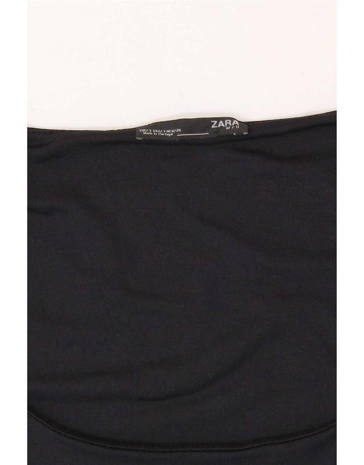Zara Débardeur sans manches pour femme UK 8 Small Bleu marine