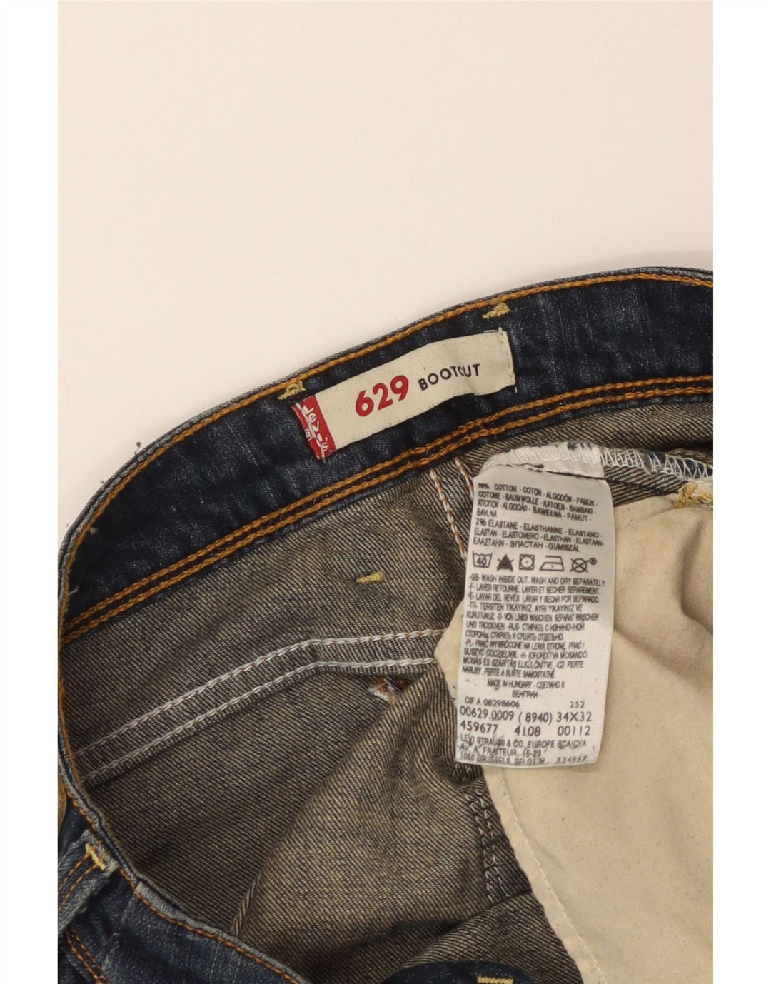 Levi's Jean Bootcut 629 Femme W34 L32 Bleu Coton