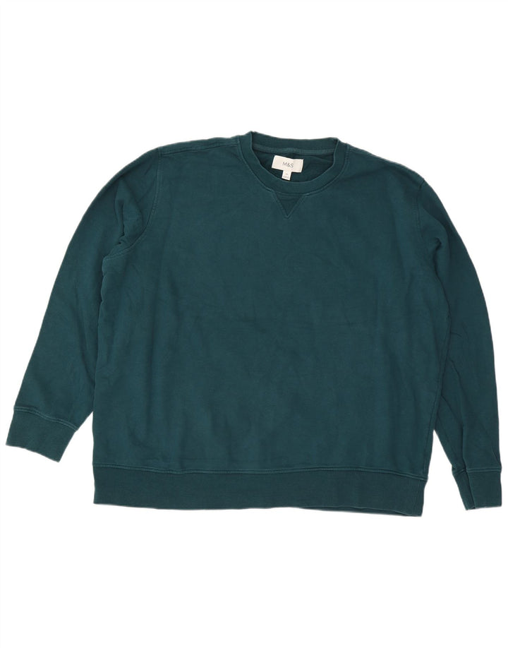 Marks & Spencer Sweat-shirt pour homme en coton vert 3XL