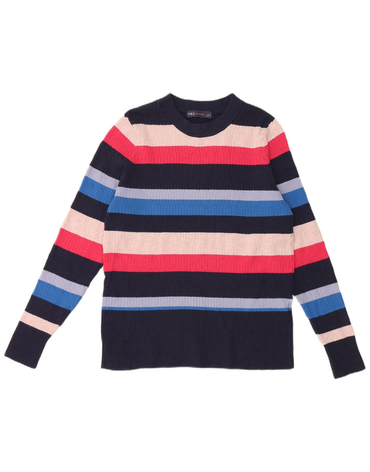 Marks & Spencer Pull ras du cou pour femme UK 16 Large Multicolore