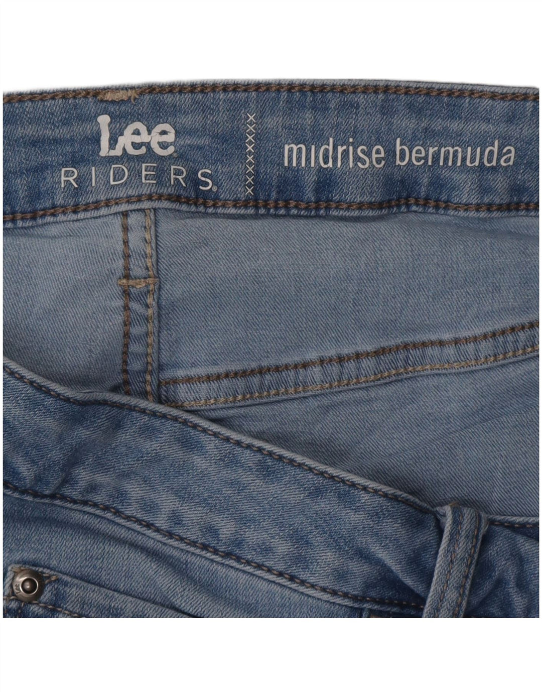 LEE Bermuda en jean taille moyenne Riders pour femme W36 XL Bleu
