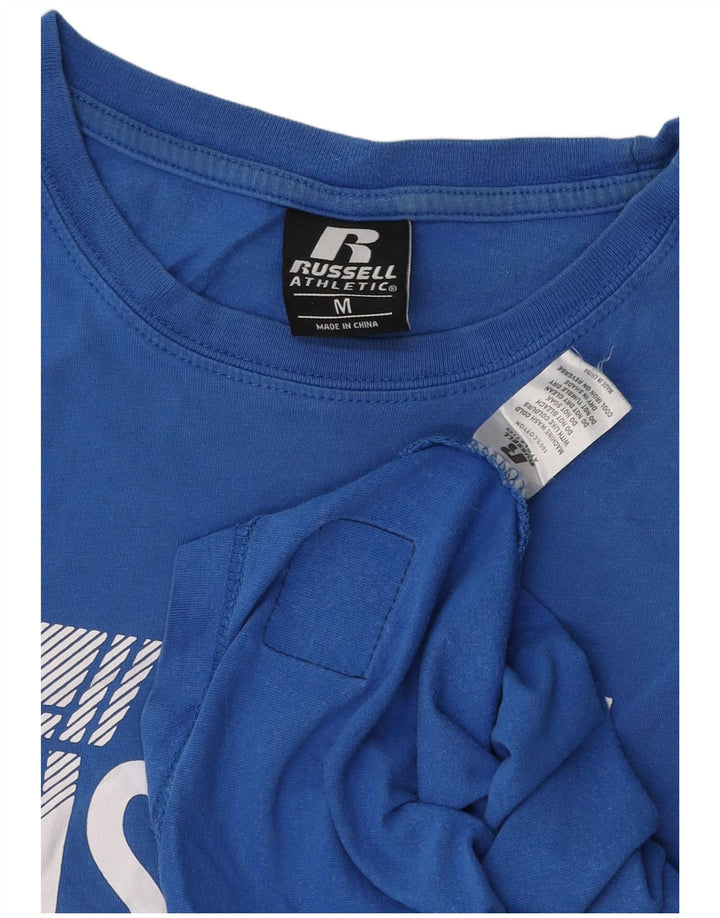 RUSSELL ATHLETIC T-Shirt Graphique Homme Bleu Moyen Coton