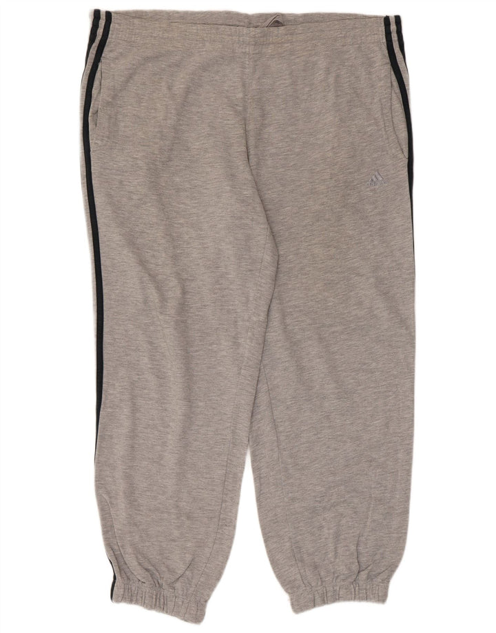 Adidas Pantalon de survêtement pour homme en coton gris Taille L