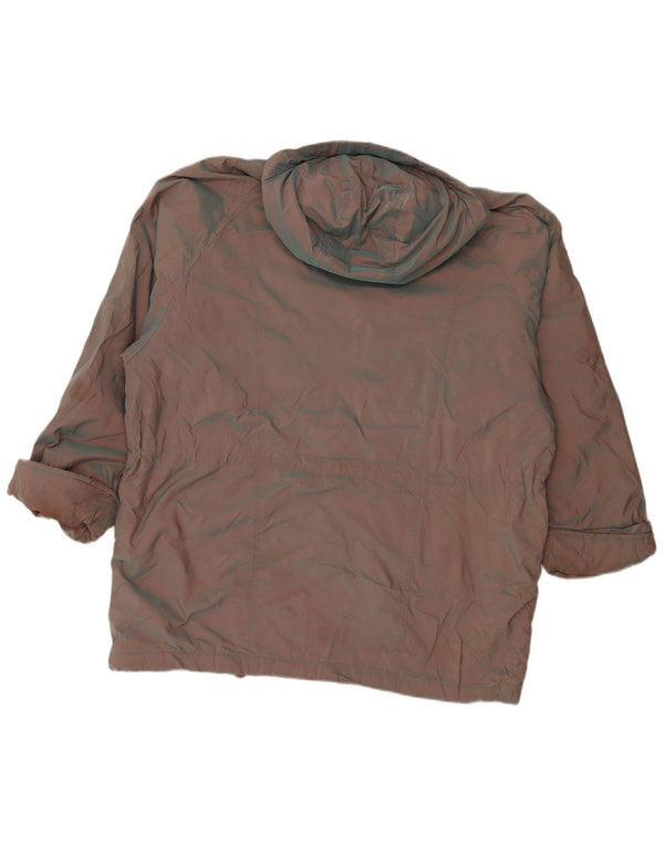 LONDON FOG Veste coupe-vent surdimensionnée à capuche pour femme UK 16 Large Marron