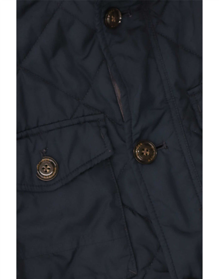 Tommy Hilfiger Veste matelassée à capuche pour homme UK 36 Small Bleu marine Polyester