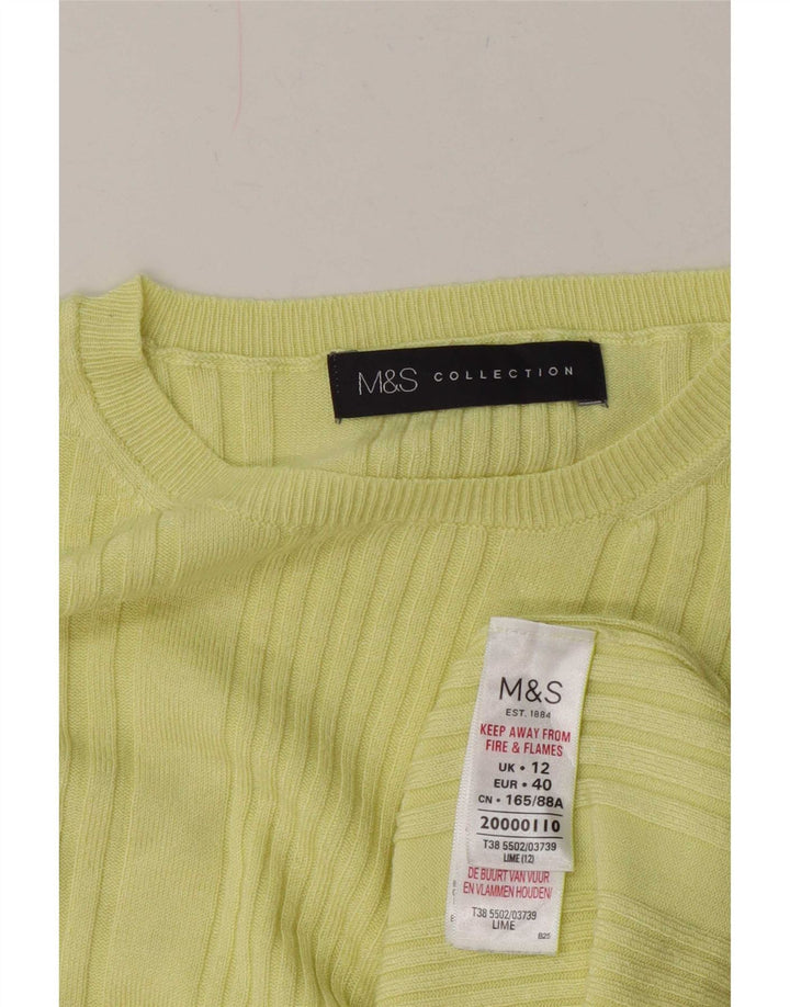 Marks & Spencer Pull col bateau pour femme UK 12 Jaune moyen