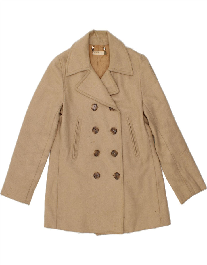 J. CREW Womens Double Breasted Coat UK 10 Small Beige Vintage J. Crew and Second-Hand J. Crew from Messina Hembry 