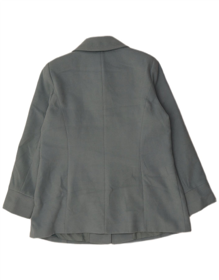 CLASSIC Veste Blazer 4 Boutons Femme UK 18 XL Bleu Polyester