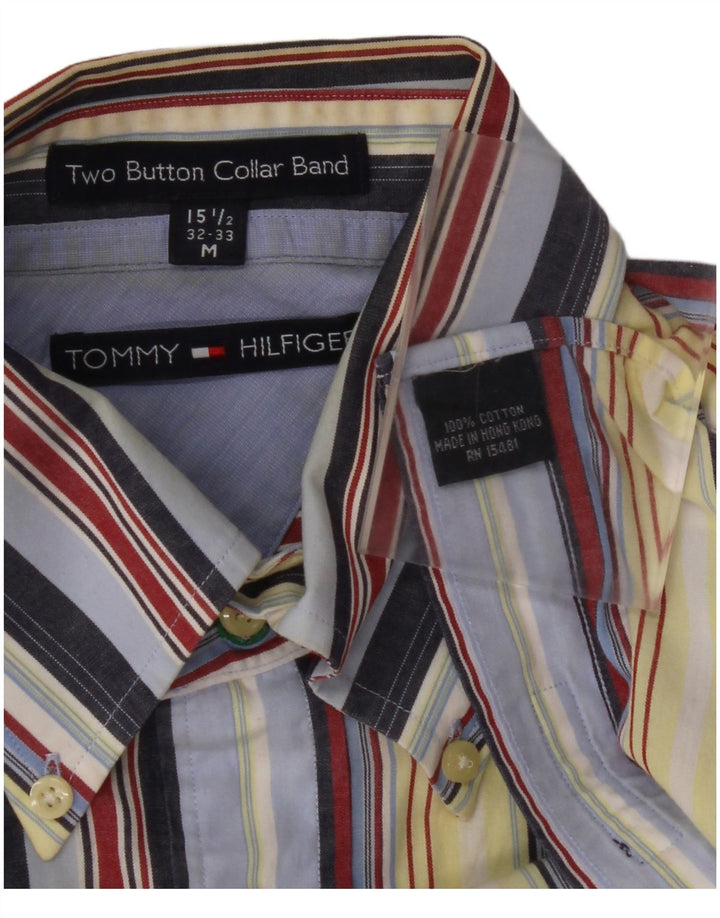 TOMMY HILFIGER Chemise Homme Taille 15 1/2 Coton Rayé Multicolore Moyen