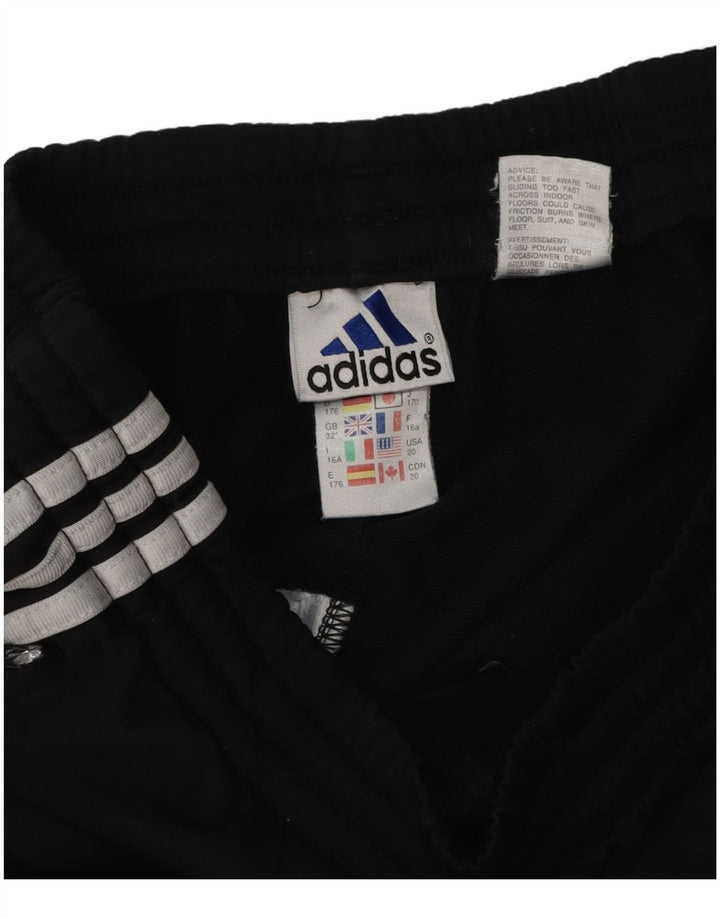 ADIDAS Boys Graphic Tracksuit Trousers 15-16 Years  Black Polyester