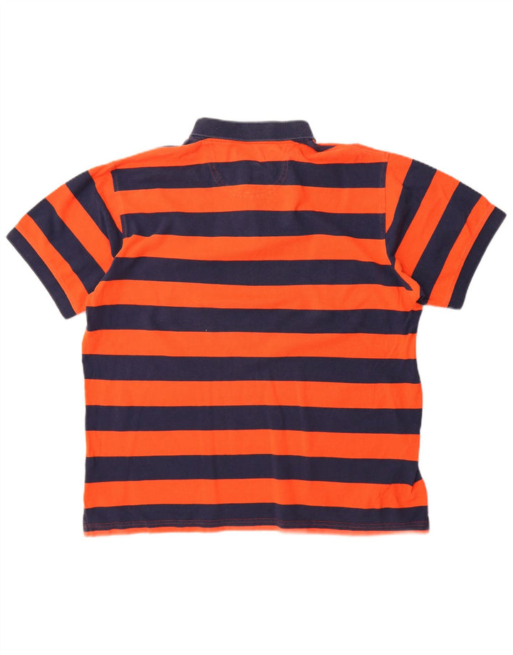 Polo Homme Izod XL Coton Rayé Orange