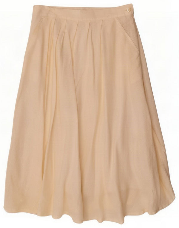 Marella Jupe évasée pour femme UK 10 Small W30 Lin blanc cassé