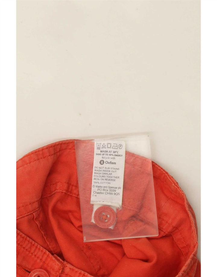 Marks & Spencer Short cargo pour femme UK 14 Large W34 Orange Coton