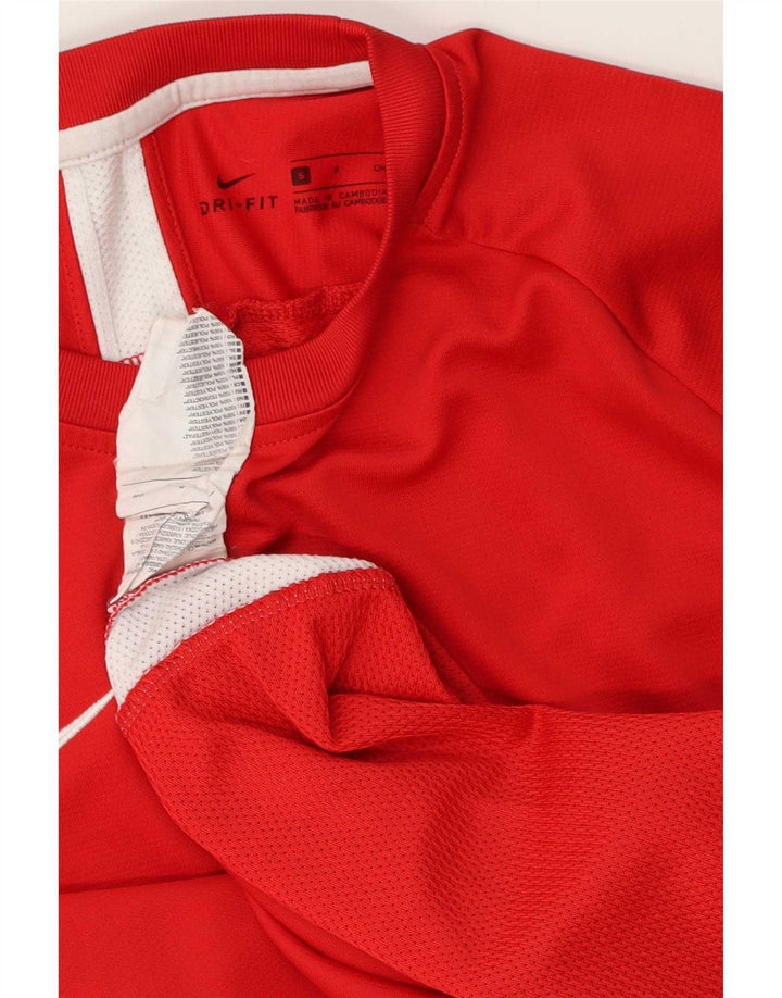 Nike Hommes Dri Fit T-Shirt Haut Petit Rouge Colorblock Polyester