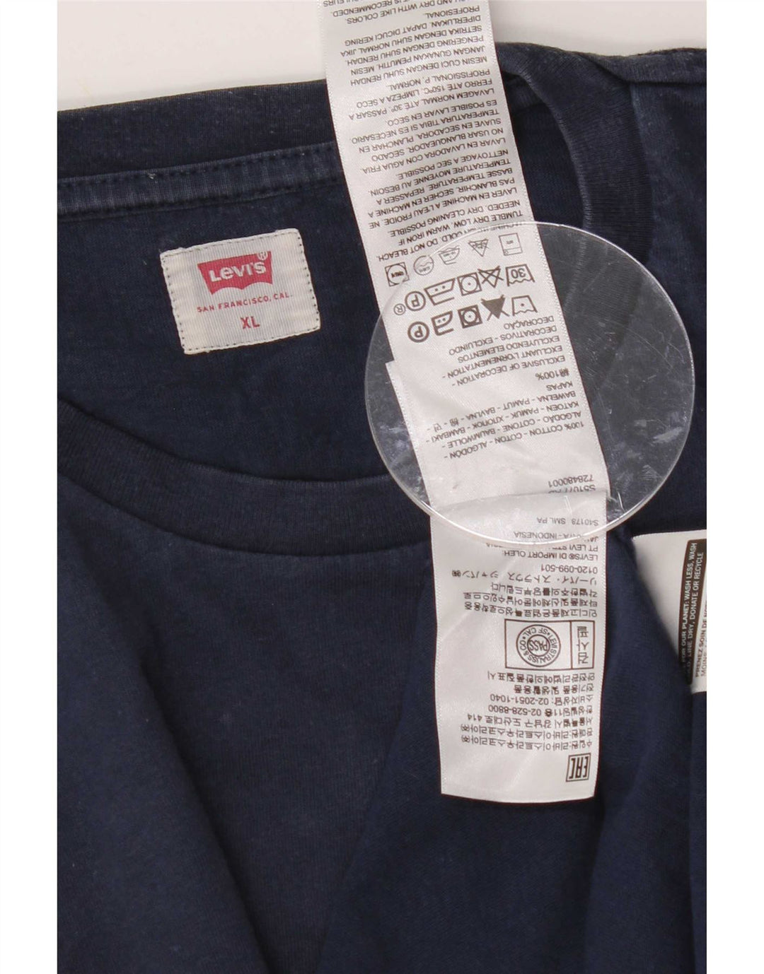 Levi's Top Manches Longues XL Homme Bleu Marine Coton