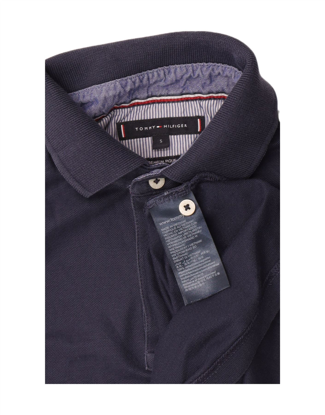 Tommy Hilfiger Polo Homme Petit Bleu Marine Coton