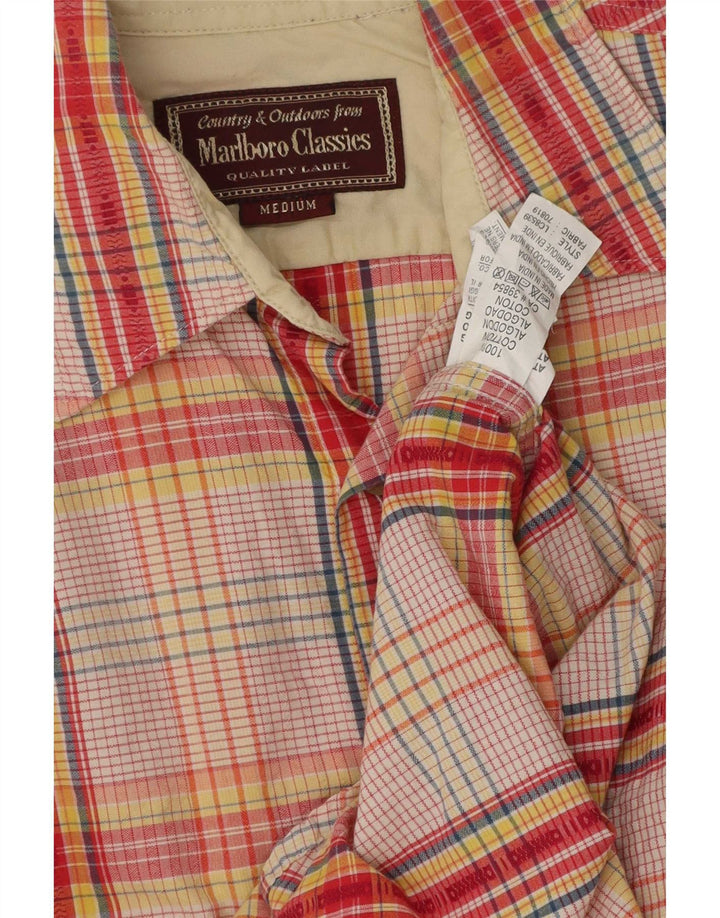 Chemise Homme Marlboro Classics Coton à Carreaux Multicolore Moyen