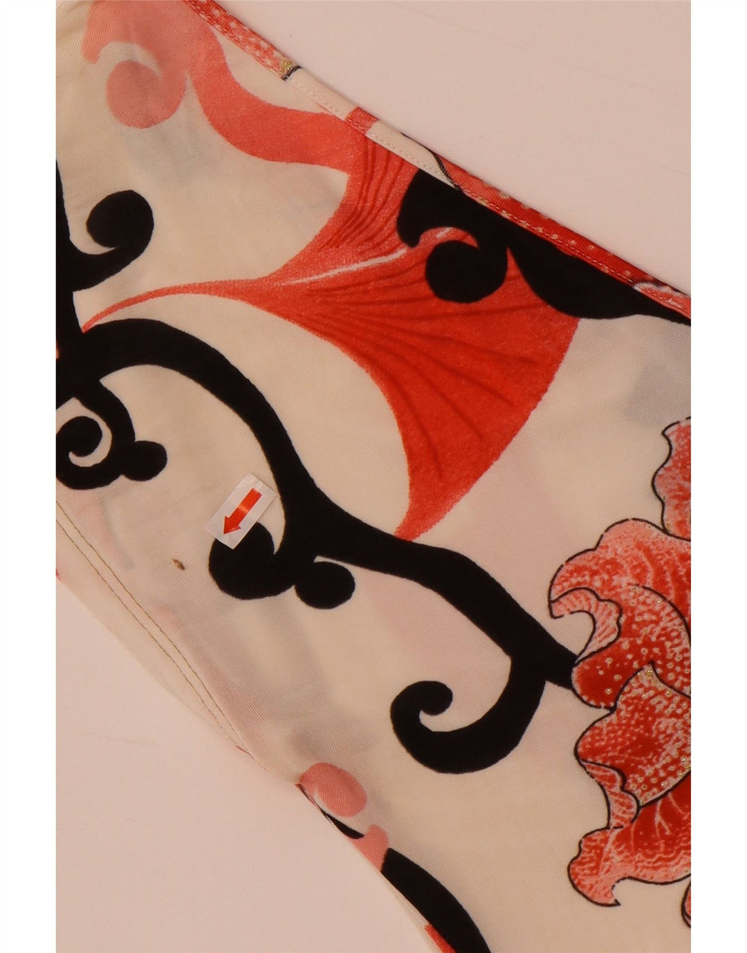 Just Cavalli Chemisier Femme UK 14 Large Off White Floral Elasthane