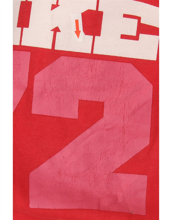 Nike Pull à capuche graphique pour homme en coton rouge Taille L