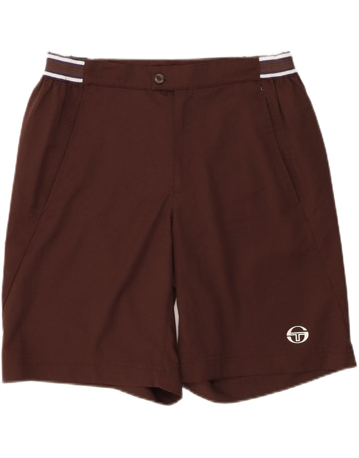 Sergio Tacchini Short décontracté pour homme Medium W32 Marron Polyester